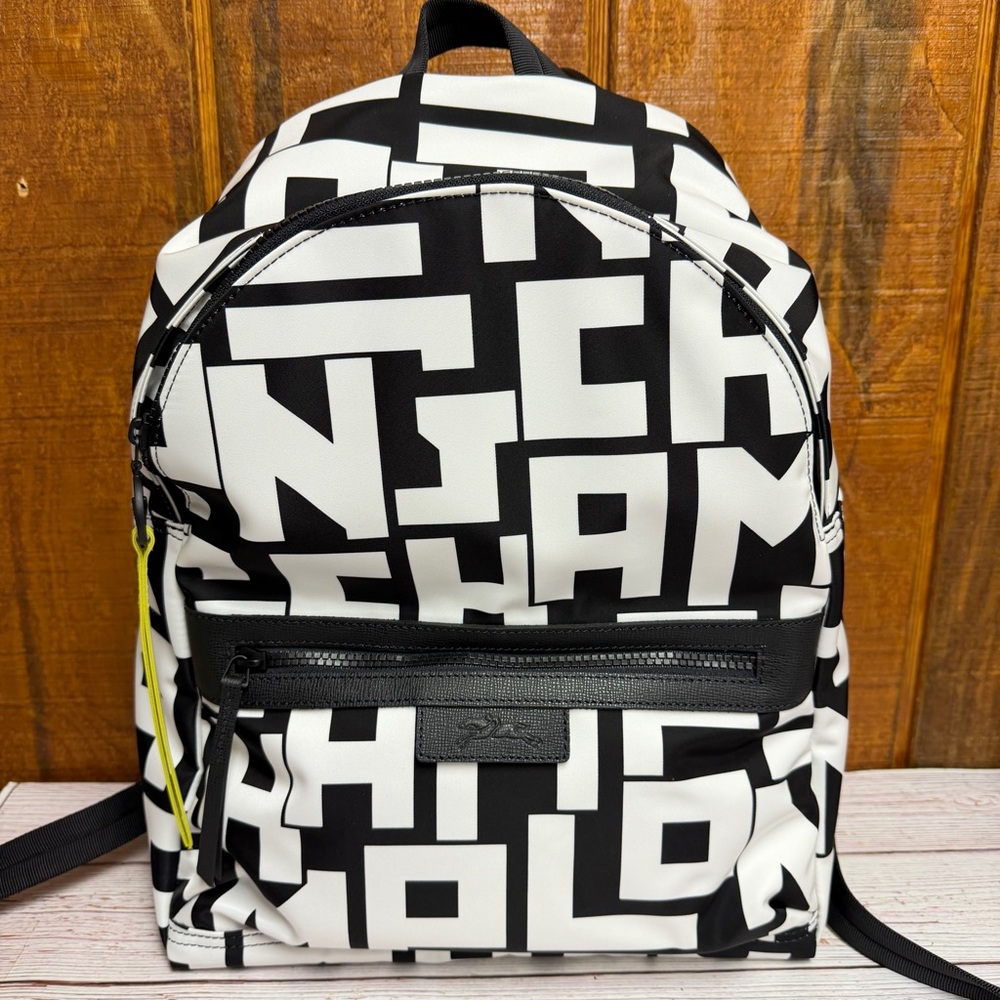Longchamp Le Pliage Medium Nylon Logo Backpack
